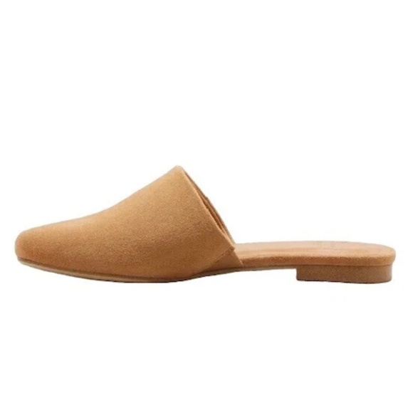 A New Day Women's Tan Thea Faux Suede Slip-on Flat Mules, size 8.5 - Picture 2 of 9